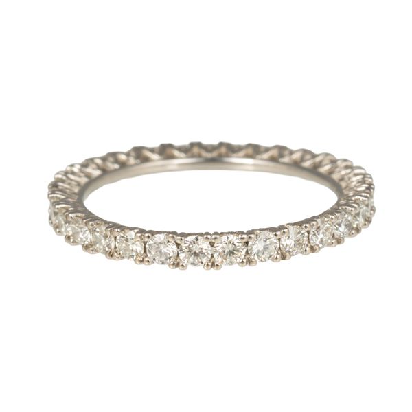 A PLATINUM AND DIAMOND ETERNITY RING