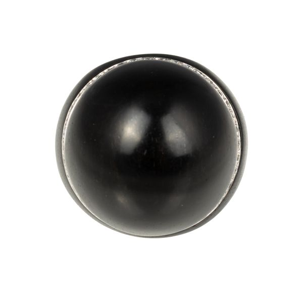A PREVOST EBONY WOOD RING WITH DIAMONDS