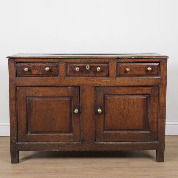 AN 18TH CENTURY OAK DRESSER BASE