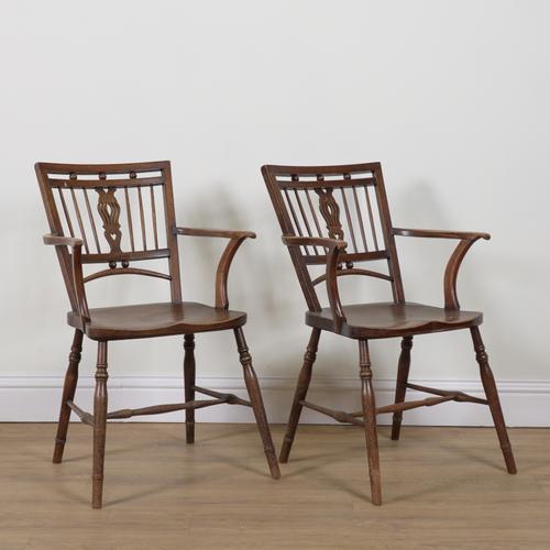 A PAIR OF EARLY 20TH CENTURY MAHOGANY MENDLESHAM CHAIRS (2)