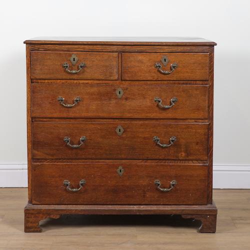 AN 18TH CENTURY OAK CHEST OF DRAWERS