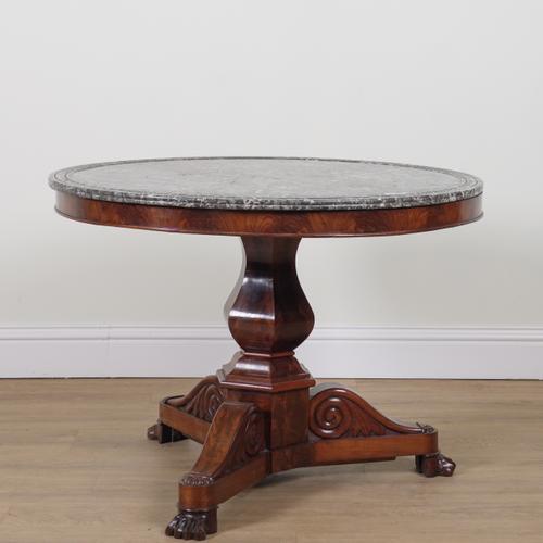 A 19TH CENTURY FRENCH GUERIDON CENTRE TABLE