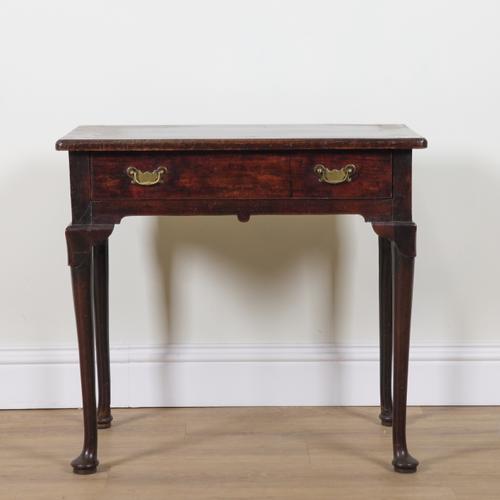 AN 18TH CENTURY MAHOGANY SINGLE DRAWER SIDE TABLE