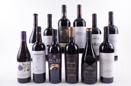 12 BOTTLES MACEDONIAN, MOLDOVAN AND BULGARIAN RED WINE