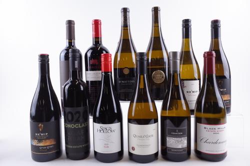 5 BOTTLES CANADIAN RED AND 7 WHITE WINE