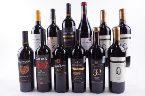 11 BOTTLES MEXICAN AND 1 AMERICAN RED WINE