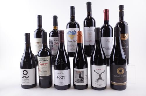 12 BOTTLES CYPRIOT, UKRANIAN, AUSTRIAN, MACEDONIAN AND ISRAELI RED WINE
