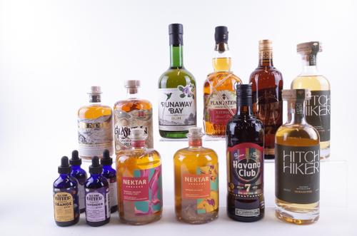 10 BOTTLES RUM AND 4 BITTERS