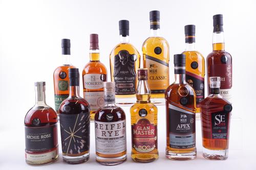 11 BOTTLES WHISKY AND 1 RUM