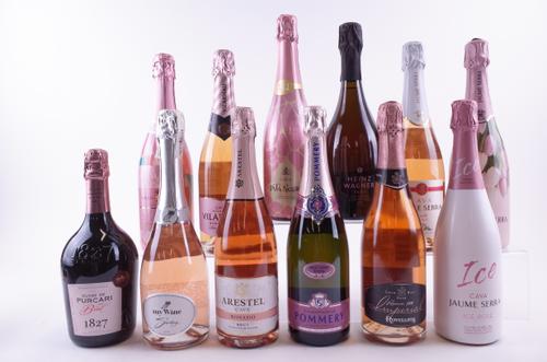 11 BOTTLES ROSÉ SPARKLING WINE AND 1 CHAMPAGNE