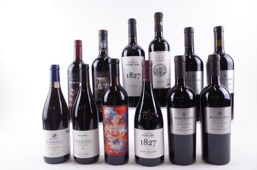 12 BOTTLES GREEK, MOLDOVAN, MACEDONIAN, BULGARIAN, ISRAELI RED WINE