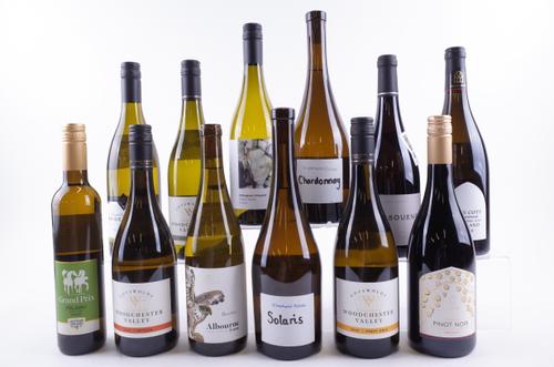10 BOTTLES ENGLISH WHITE AND 1 RED WINE AND 1 SWEDISH WHITE WINE