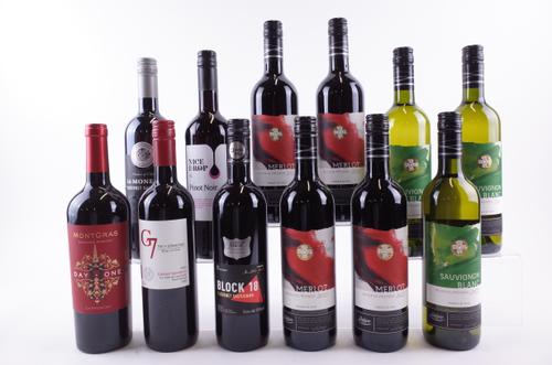 9 BOTTLES CHILEAN RED AND 3 WHITE WINE