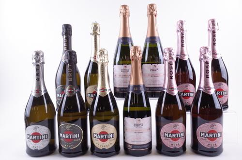9 BOTTLES ITALIAN AND 3 ENGLISH SPARKLING WINE
