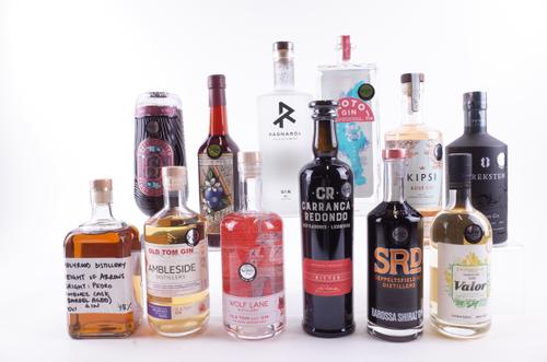 10 BOTTLES GIN AND 2 LIQUEUR