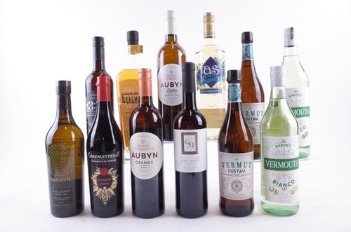 11 BOTTLES VERMOUTH AND 1 WINE