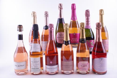 3 BOTTLES ROSÉ CHAMPAGNE AND 9 BOTTLES CHILEAN, SPANISH AND PORTUGUESE SPARKLING ROSÉ WINE