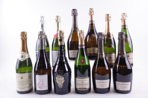 10 BOTTLES FRENCH, 1 SPANISH SPARKLING WINE AND 1 CHAMPAGNE