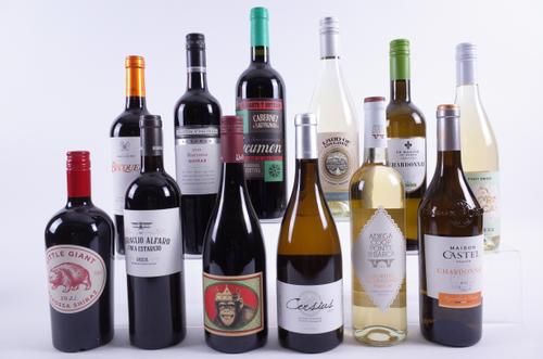 6 BOTTLES RED AND 6 WHITE WINE