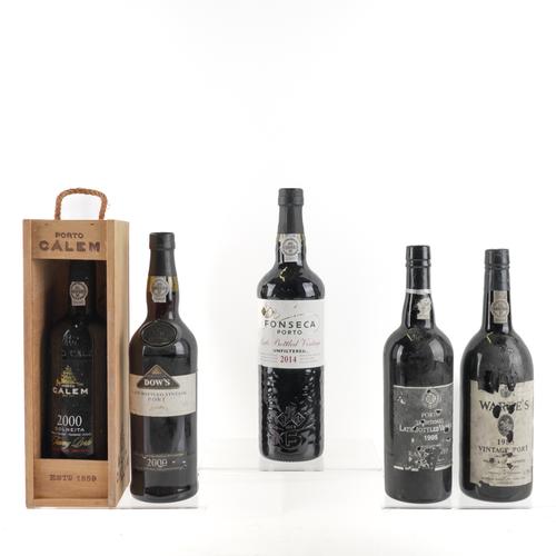 FIVE BOTTLES VARIOUS PORT INCLUDING WARRE’S VINTAGE 1983, CALEM 2000 COLHEITA, RAMOS PINTO LATE BOTTLED VINTAGE 1995 AND TWO FURTHER BOTTLES (5)