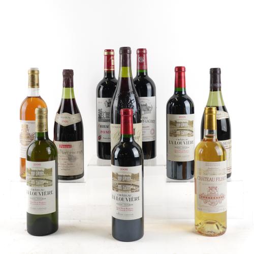 SEVEN BOTTLES FRENCH RED, ONE WHITE AND TWO DESSERT WINE (10)