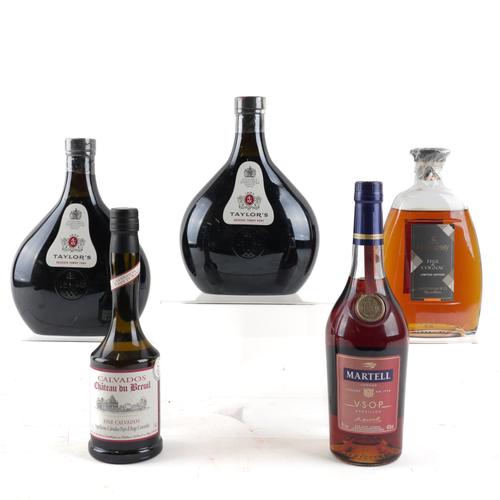 THREE BOTTLES COGNAC AND TWO PORT (5)