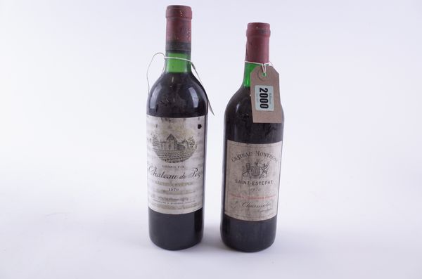 TWO BOTTLES SAINT ESTEPHE 1970, CHATEAU MONTROSE AND CHATEAU DE PEZ (2)