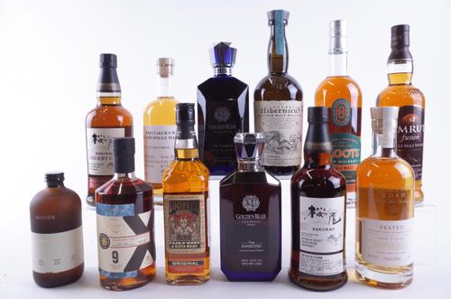 TWELVE BOTTLES WHISKY