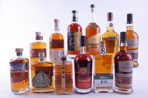 TWELVE BOTTLES WHISKY