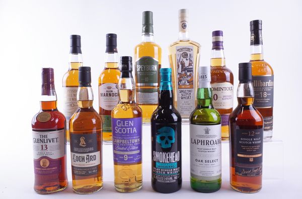 TWELVE BOTTLES SINGLE MALT SCOTCH WHISKY