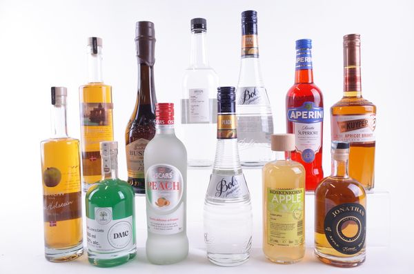 TWELVE BOTTLES VARIOUS SPIRITS AND LIQUEURS