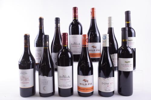 TWELVE BOTTLES LANGUEDOC-ROUSSILLON RED WINE
