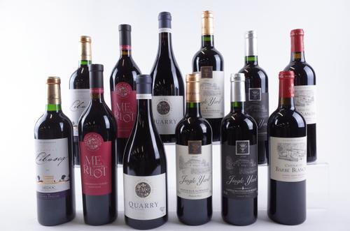 TWELVE BOTTLES BORDEAUX RED WINE