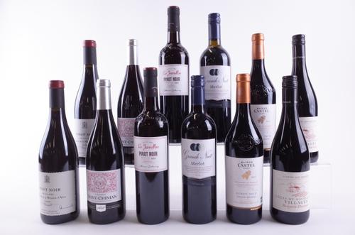 TWELVE BOTTLES LANGUEDOC-ROUSSILLON RED WINE