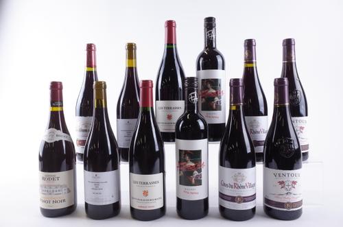 TWELVE BOTTLES FRENCH RED WINE