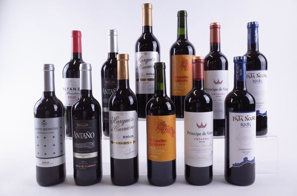 TEN BOTTLES RIOJA AND TWO NAVARRA