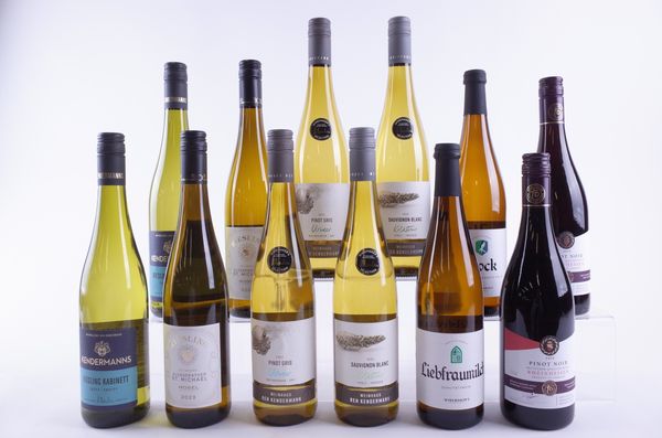 TEN BOTTLES GERMAN WHITE AND TWO RED WINE