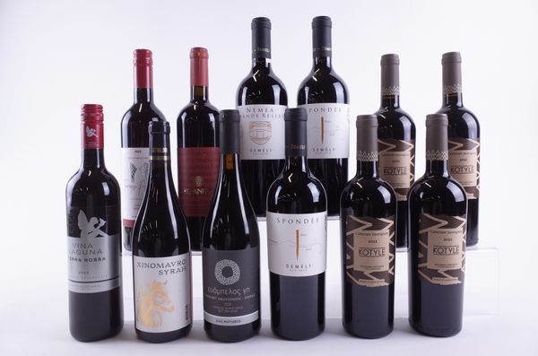 TWELVE BOTTLES GREEK RED WINE