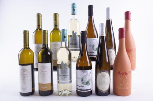 TEN BOTTLES EASTERN EUROPEAN AND CYPRIOT WHITE AND TWO RED WINE