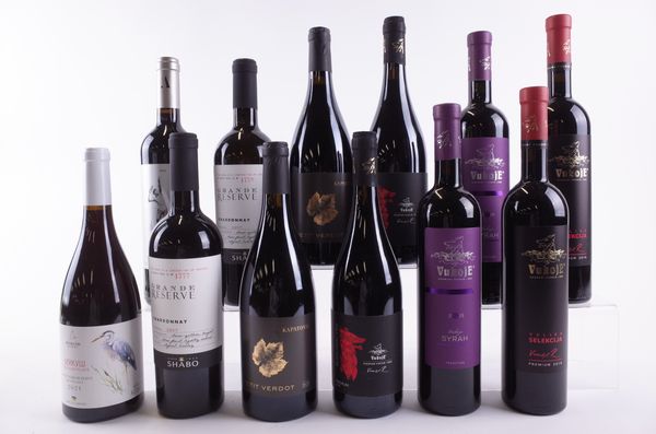 TEN BOTTLES EASTERN EUROPEAN RED AND TWO WHITE WINE