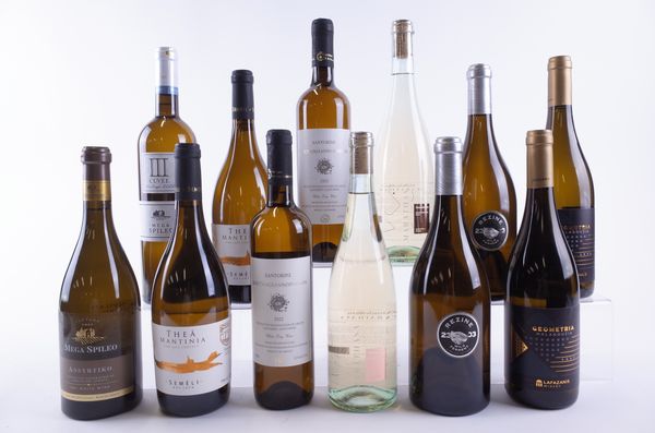 TWELVE BOTTLES GREEK AND CYPRIOT WHITE WINE