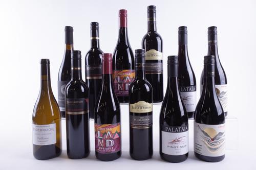 ELEVEN BOTTLES GERMAN, AUSTRIAN AND GREEK RED AND ONE ENGLISH WHITE WINE