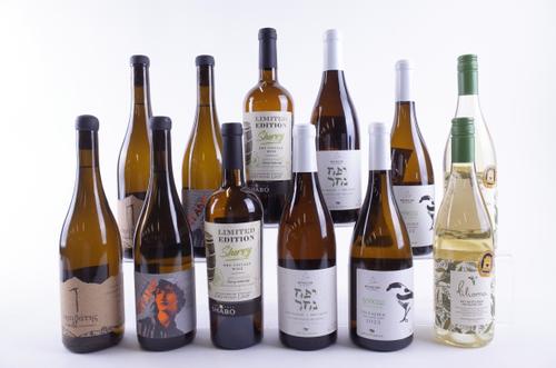 TEN BOTTLES GREEK AND UKRAINIAN WHITE WINE AND TWO SHERRY