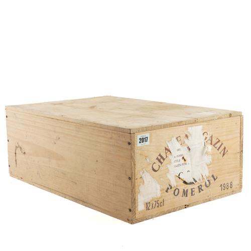 TWELVE BOTTLES CHÂTEAU GAZIN POMEROL 1988