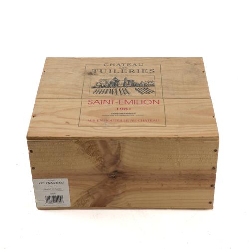 SIX BOTTLES CHÂTEAU LES TUILERIES SAINT-EMILION 1981