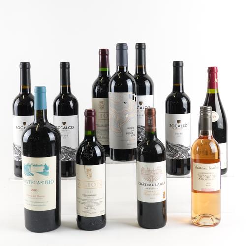 TEN BOTTLES VINTAGE WINE AND A CASED MAGNUM (11)