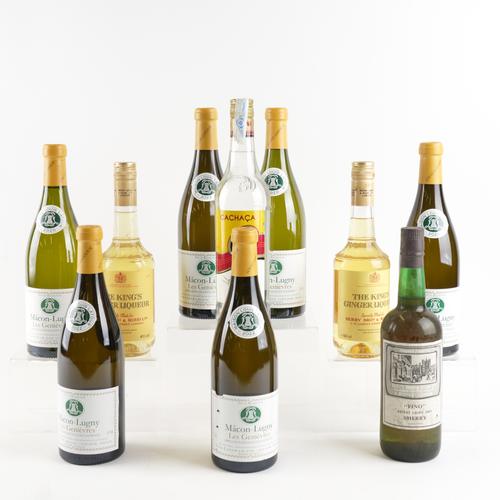SIX BOTTLES MAISON LOUIS LATOUR MÂCON-LUGNY LE GENIÈVRES 2020 WITH FOUR BOTTLES SPIRITS (10)