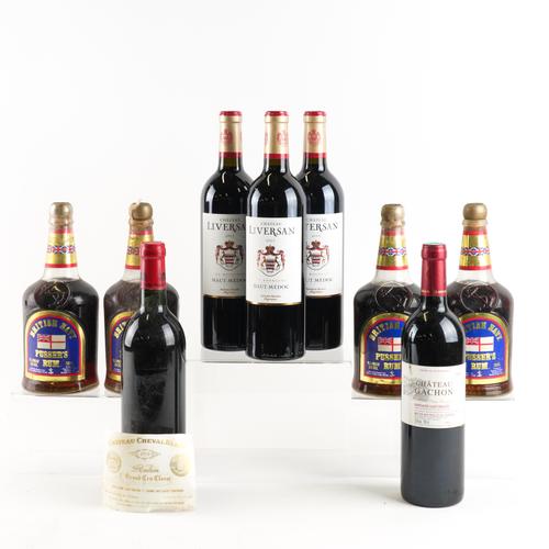 ONE BOTTLE CHÂTEAU CHEVAL BLANC SAINT-EMILION 1ER GRAND CRU CLASSÉ 1978 WITH EIGHT OTHER WINES AND SPIRITS (9)