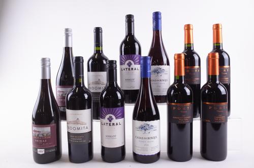 TWELVE BOTTLES CHILEAN RED WINE