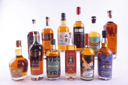TWELVE BOTTLES WHISKY